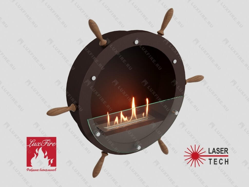 Настенный биокамин Lux Fire Капитан 500 Н XS (коричневый)