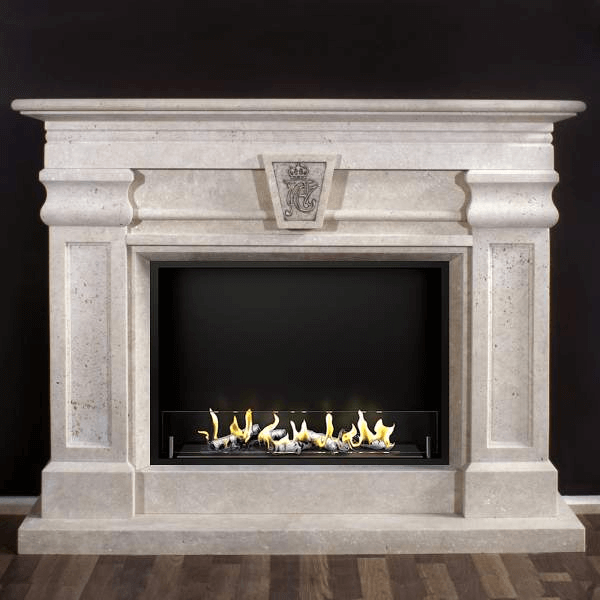 Биокамин в мраморном портале Firezo Velluto, стандарт