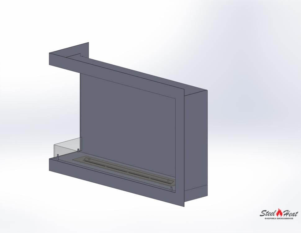 5576А Биокамин угловой левый на заказ