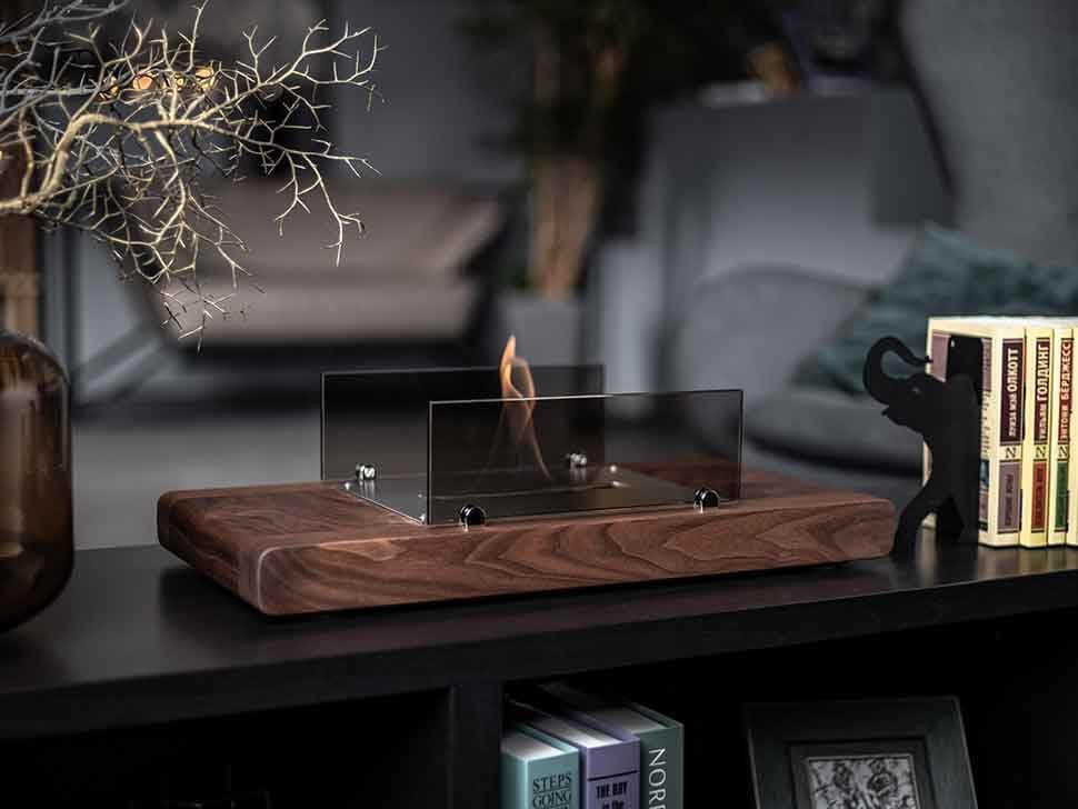 Настольный Биокамин Catterheim Airline WALNUT Настольный Биокамин Catterheim Airline WALNUT