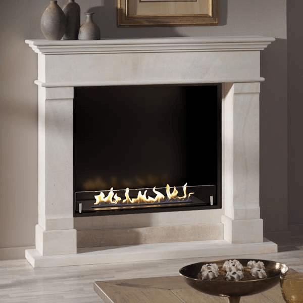 Биокамин в мраморном портале Firezo Aura, стандарт