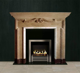 Биокамин в мраморном портале Firezo Palermo, стандарт