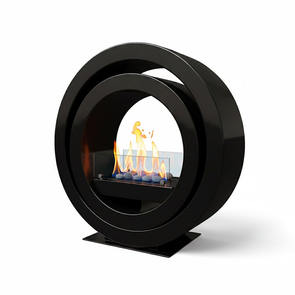 Напольный биокамин Глобус Черный