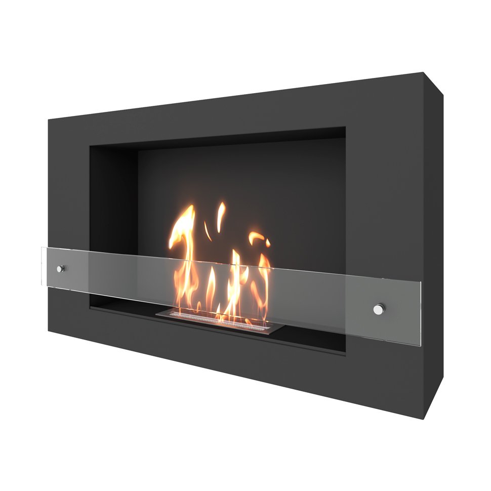 Биокамин SteelHeat WALL LONG 900 LITE черный