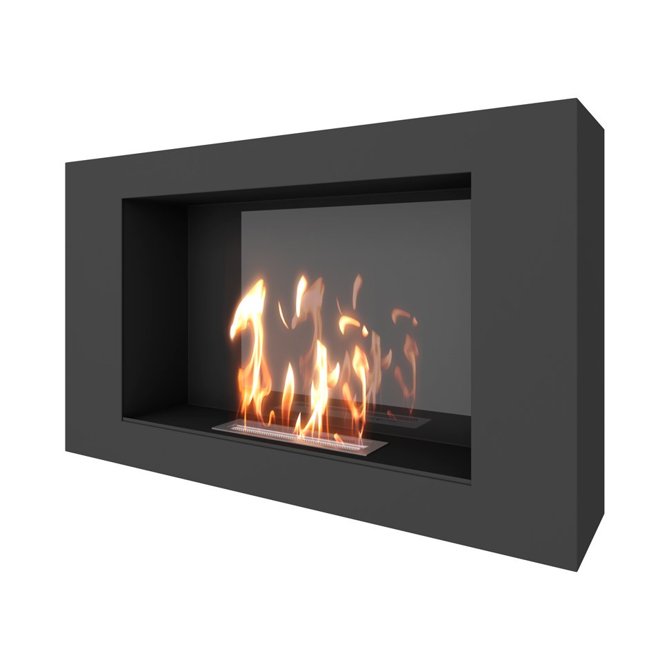 Биокамин SteelHeat WALL LONG 900 LITE черный