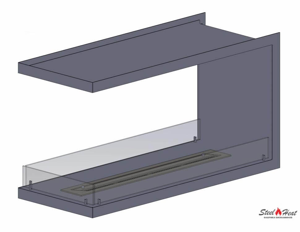 13399A Биокамин торцевой на заказ