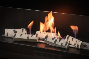 Керамические дрова для биокамина SteelHeat березовые четверики 5 шт