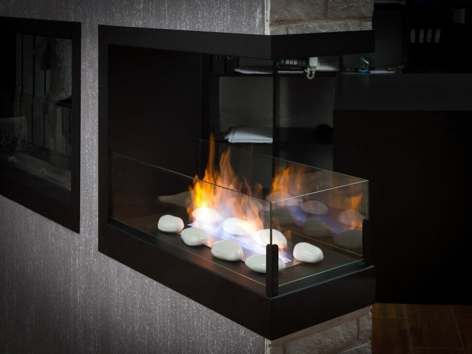 Встроенный биокамин Lux Fire Торцевой 755 М