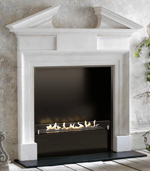 Биокамин в мраморном портале Firezo Notte Bianca, стандарт Биокамин в мраморном портале Firezo Notte Bianca, стандарт