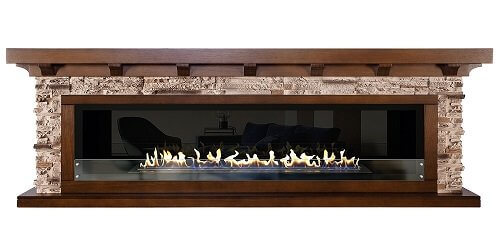 Линейный биокамин Firezo Chalet 60 Темный дуб, стандарт