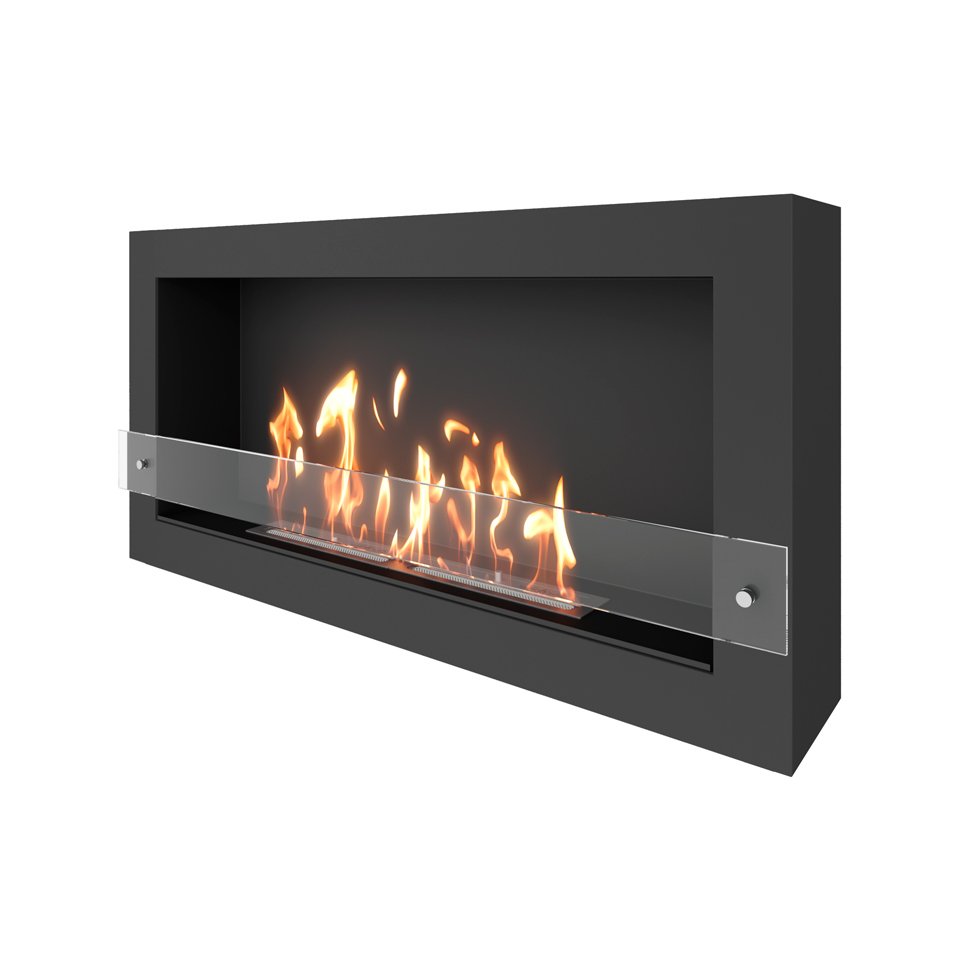Биокамин SteelHeat WALL ONE 1100 LITE черный