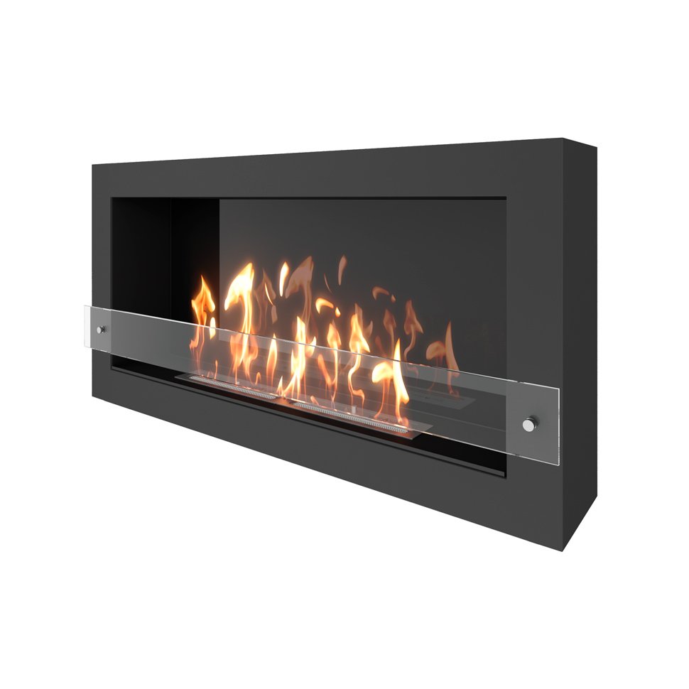 Биокамин SteelHeat WALL ONE 1100 LITE черный