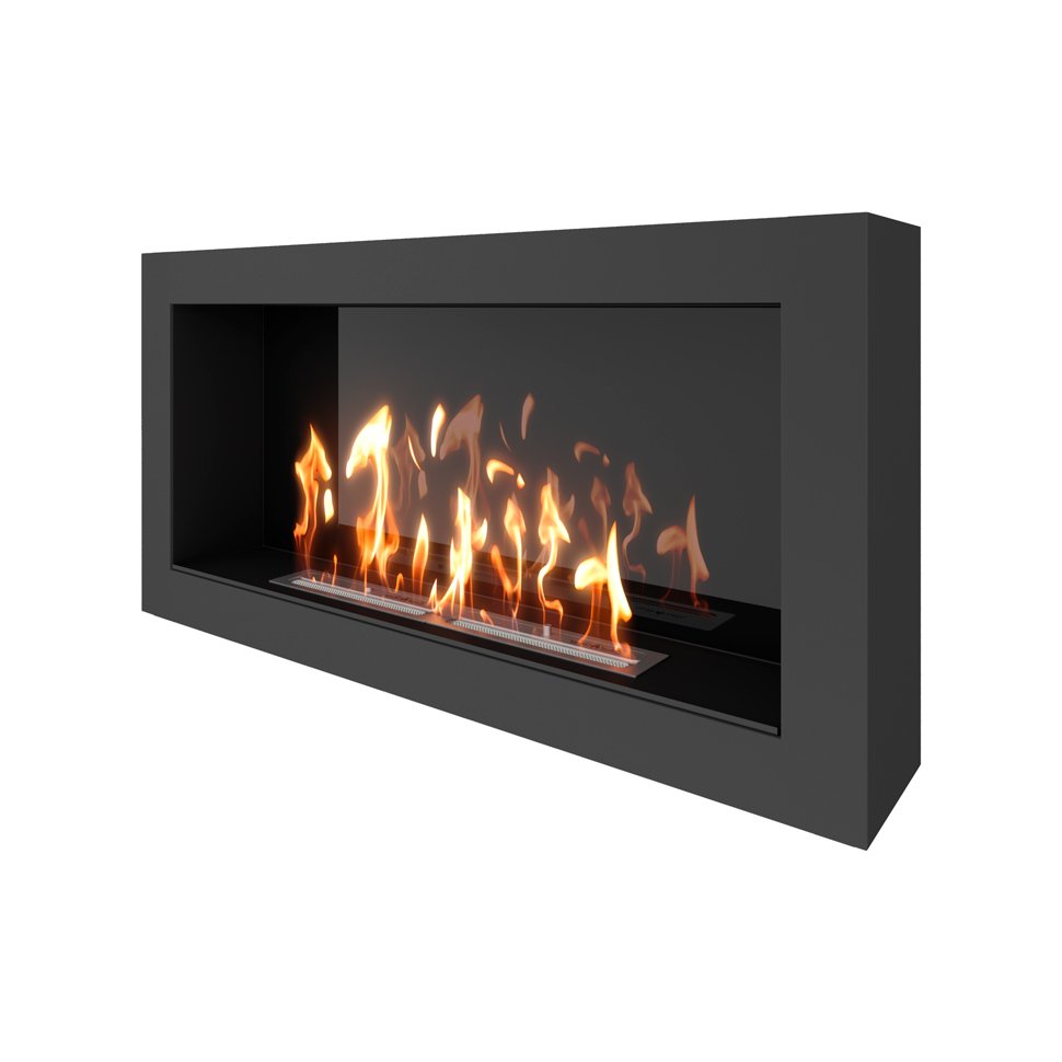 Биокамин SteelHeat WALL ONE 1100 LITE черный