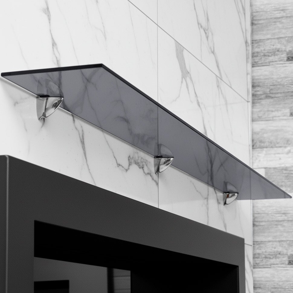 Стеклянная полка для биокамина Gray  1600