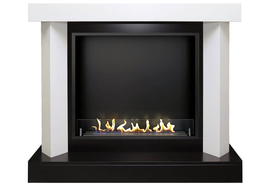 Биокамин в портале Firezo Vankuver Фактурный белый, стандарт
